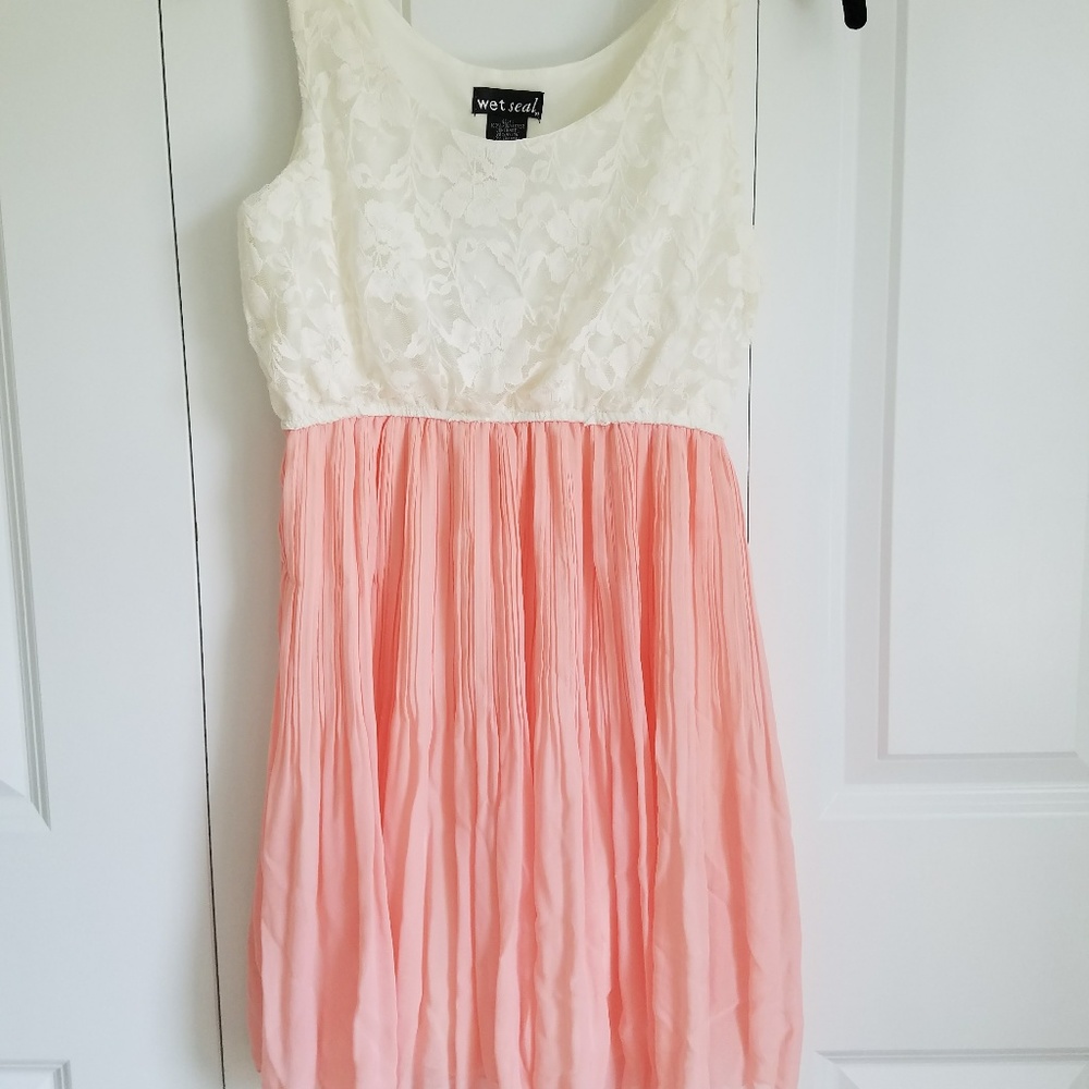 Lace and chiffon dress